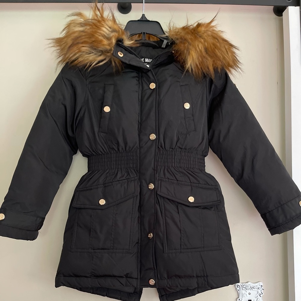 Michael Kors black winter jacket * removable fur * size 7/8